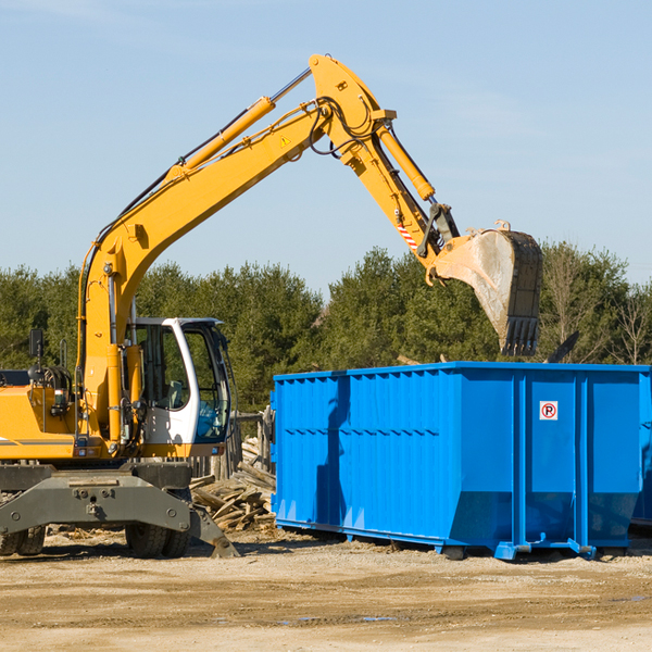 what size residential dumpster rentals are available in Highland Home AL